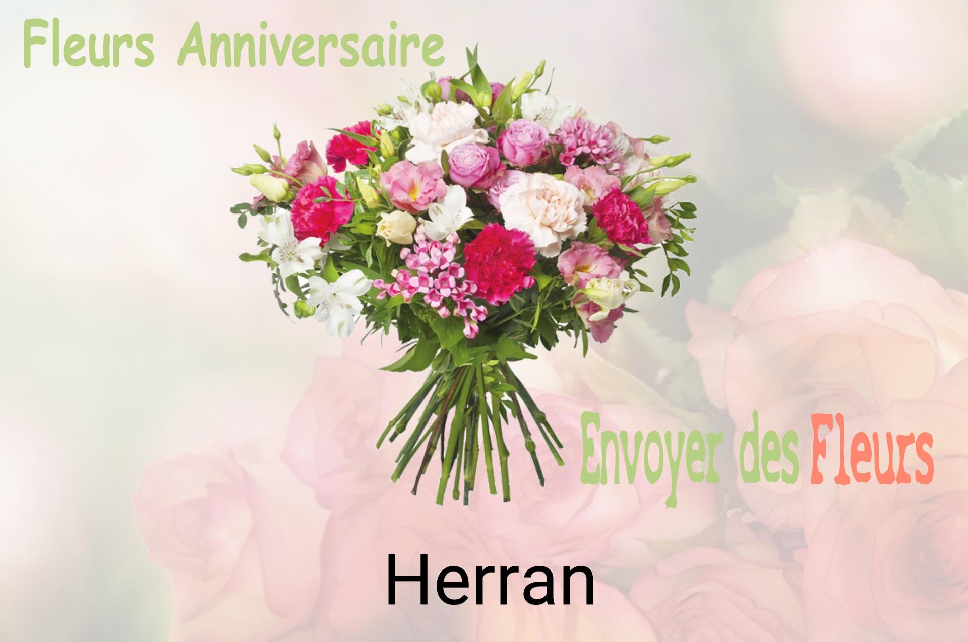 Bouquet de fleurs d’anniversaire livré à Herran