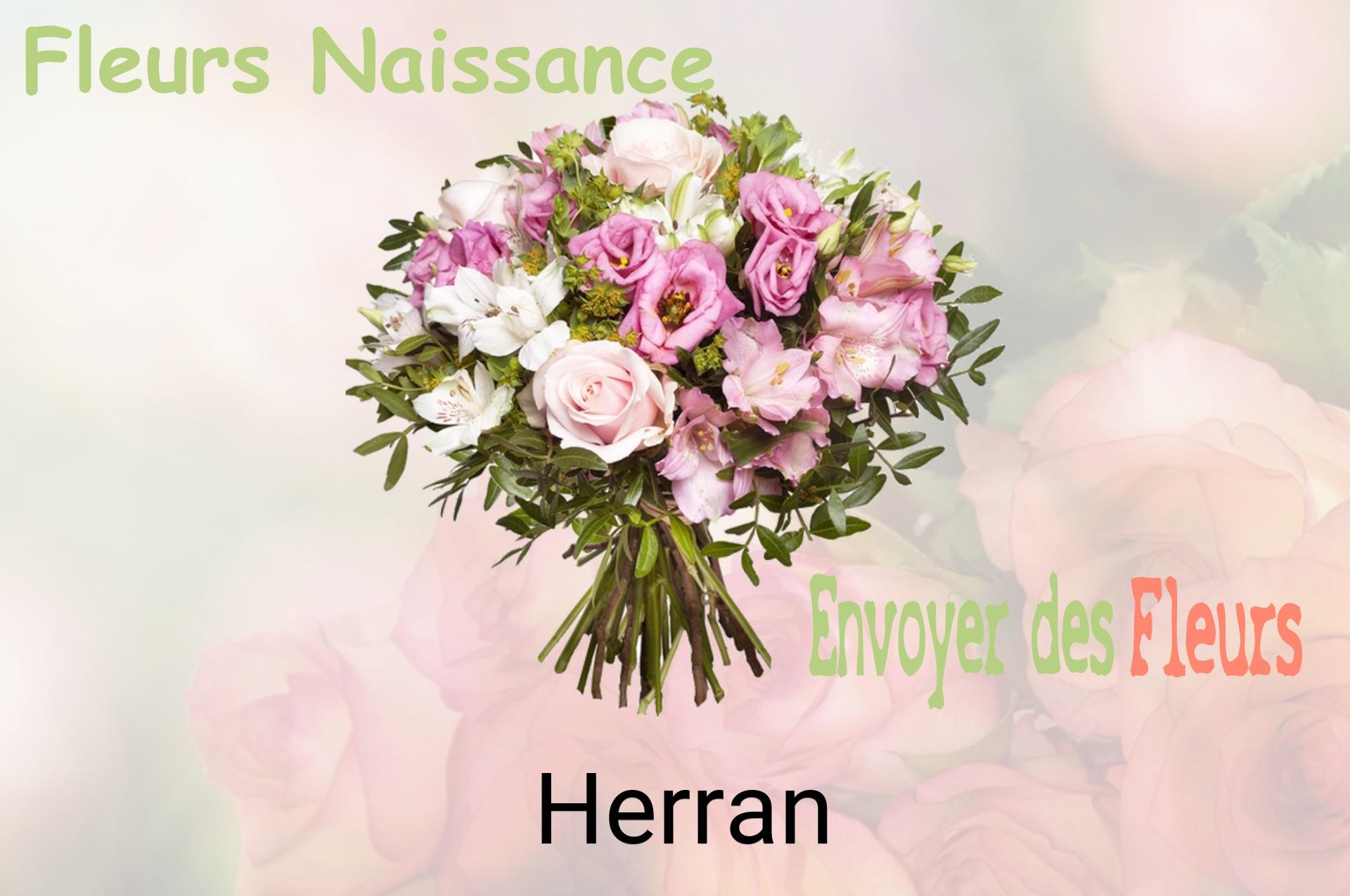 Bouquet de fleurs de naissance livré à Herran